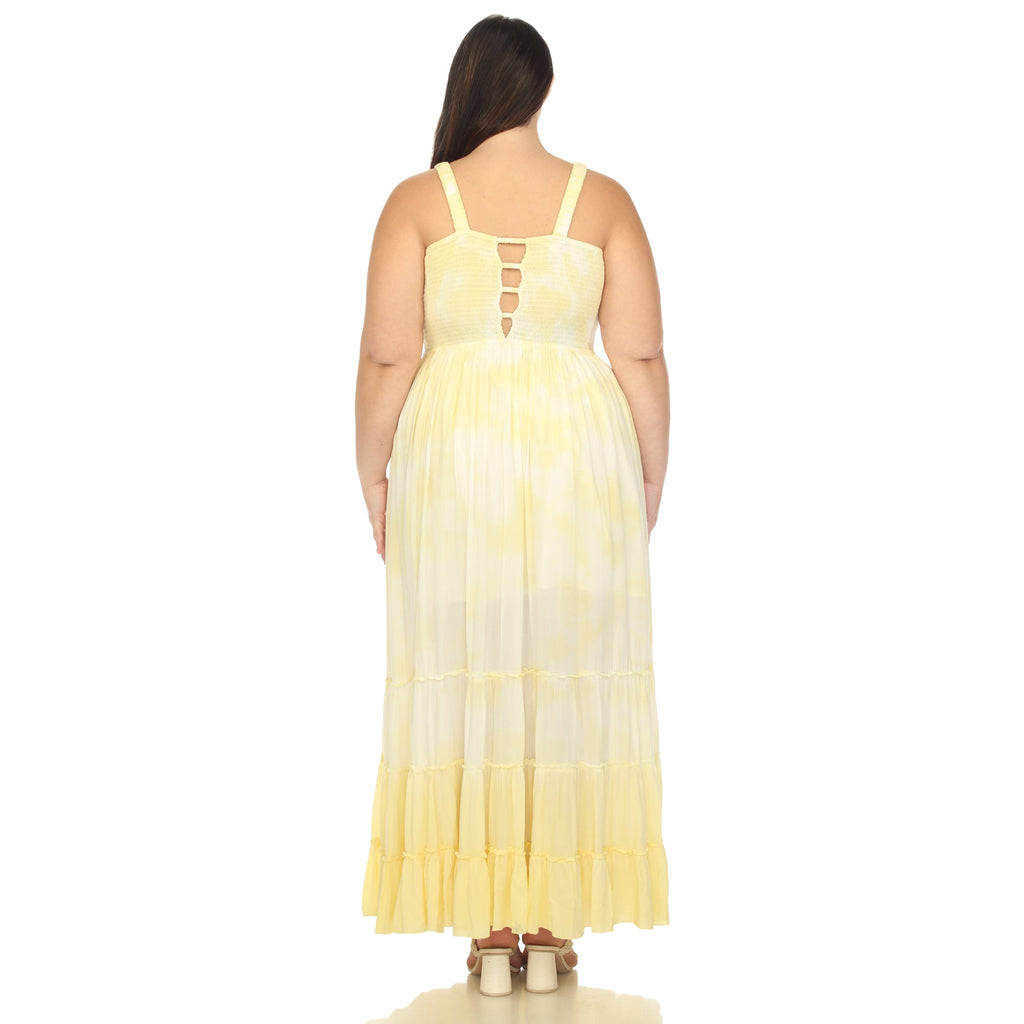 Smocked Ruffle Maxi Dress - Plus