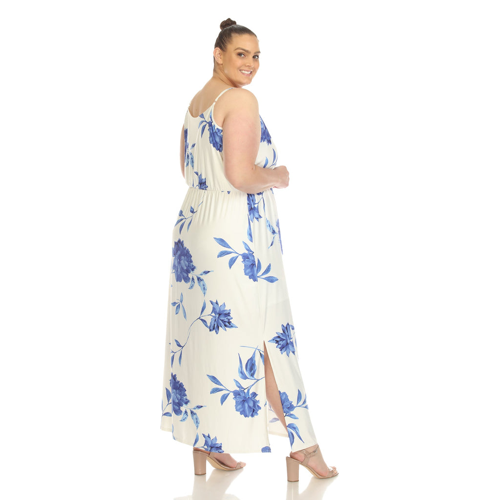 Floral Strap Maxi Dress - Plus (5 Colors Available)