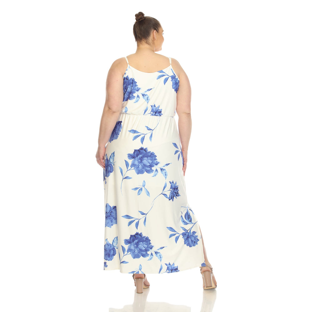 Floral Strap Maxi Dress - Plus (5 Colors Available)