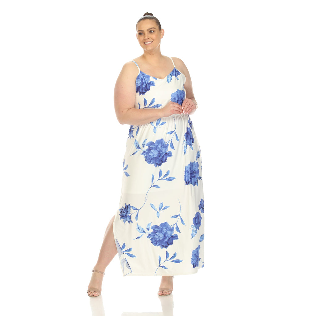 Floral Strap Maxi Dress - Plus (5 Colors Available)