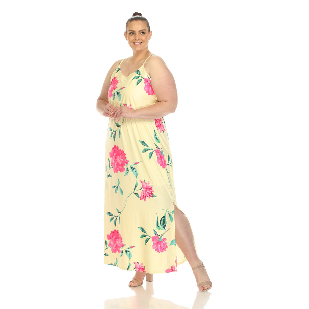 Floral Strap Maxi Dress - Plus (5 Colors Available)