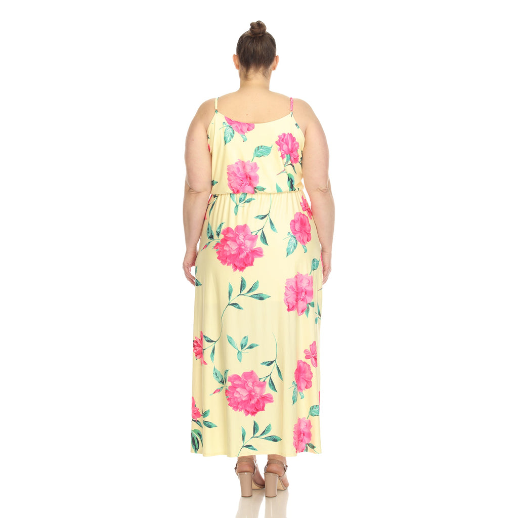 Floral Strap Maxi Dress - Plus (5 Colors Available)