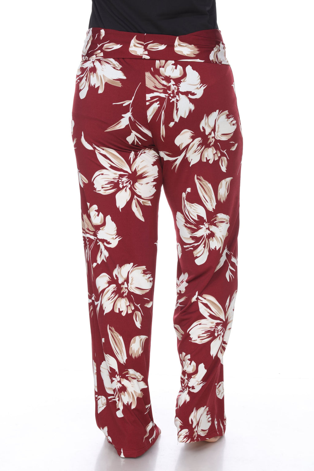 Flower Print Plus Size Palazzo Pants - Plus