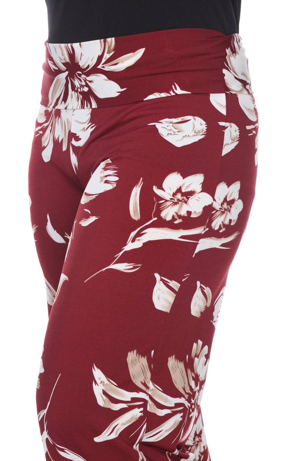 Flower Print Plus Size Palazzo Pants - Plus