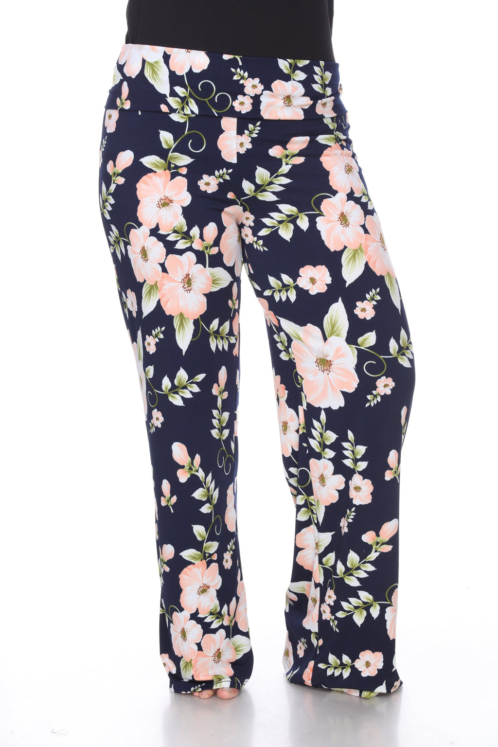 Floral Print Plus Size Palazzo Pants - Plus