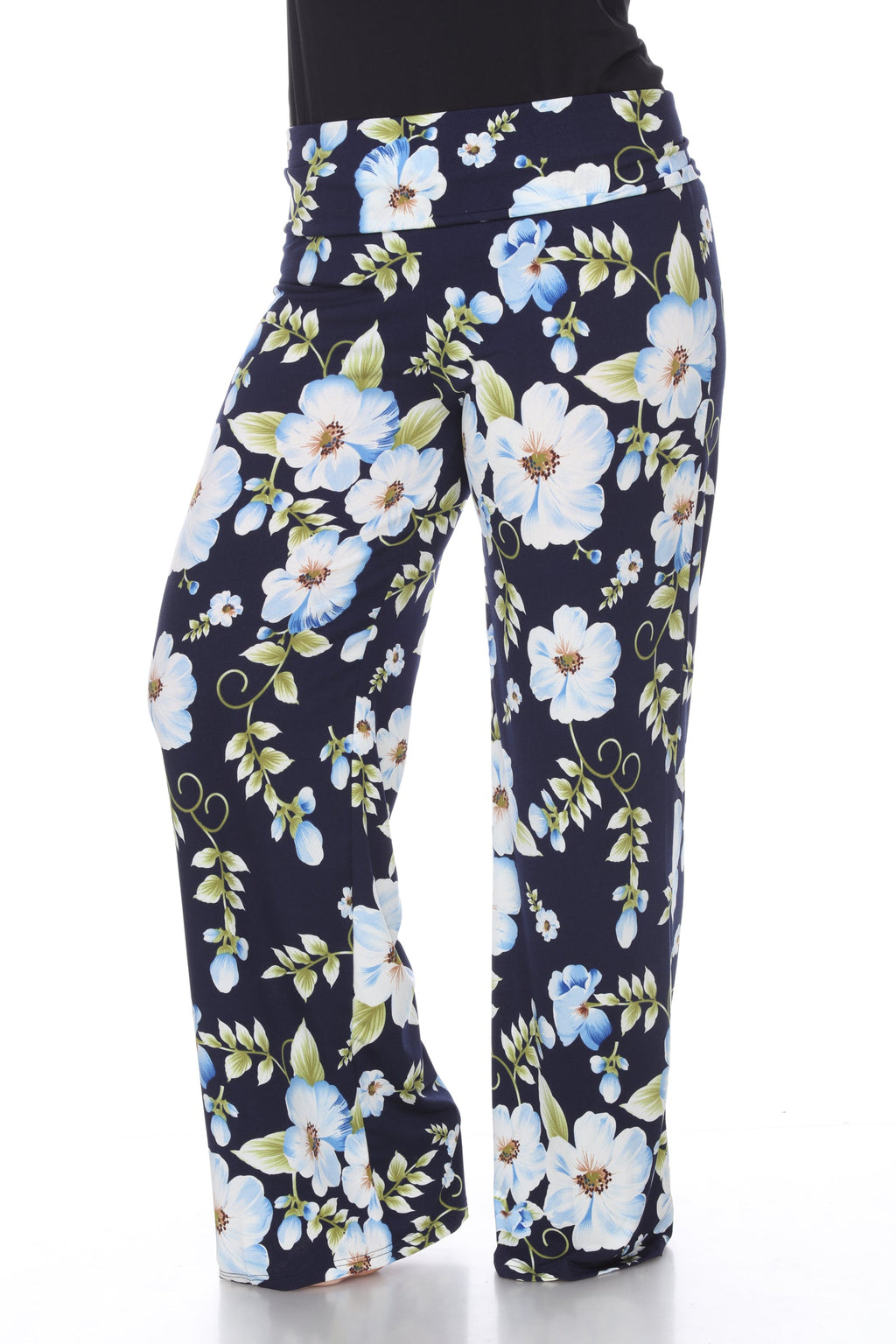 Floral Print Plus Size Palazzo Pants - Plus