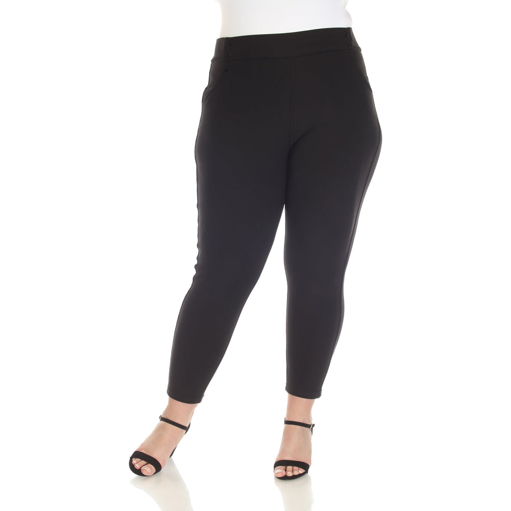 Super Soft Elastic Waistband Skinny Pants - Plus