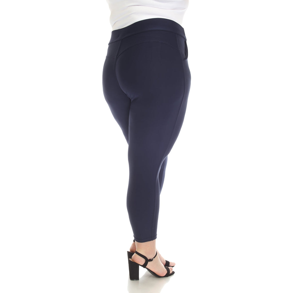 Super Soft Elastic Waistband Skinny Pants - Plus