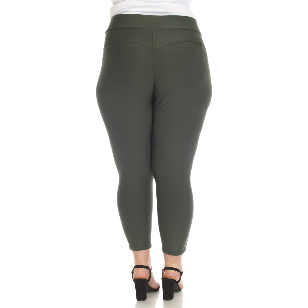 Super Soft Elastic Waistband Skinny Pants - Plus