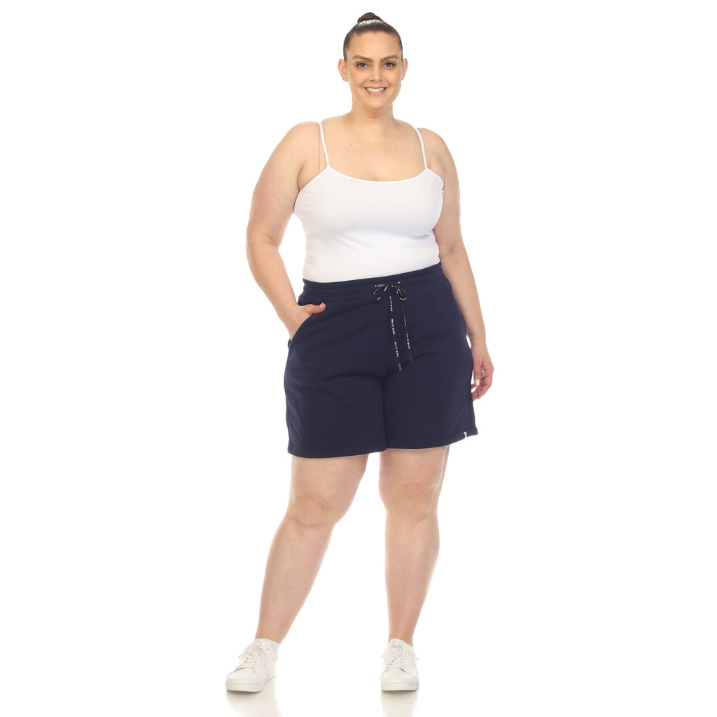 Super Soft Drawstring Waistband Sweat Short - Plus