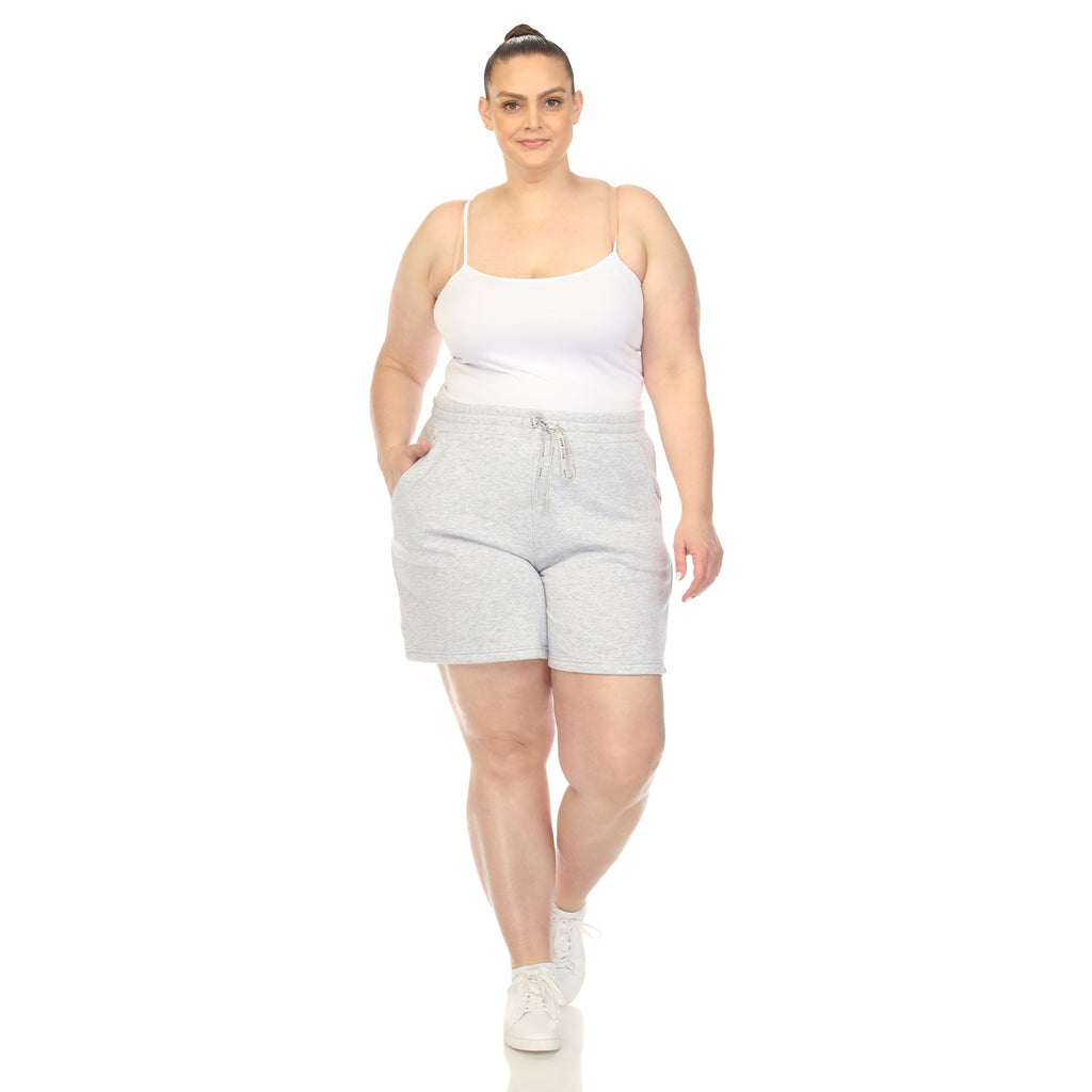 Super Soft Drawstring Waistband Sweat Short - Plus