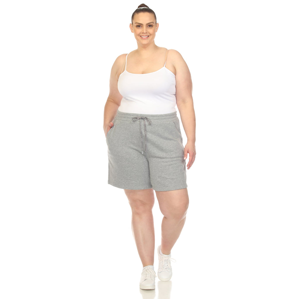 Super Soft Drawstring Waistband Sweat Short - Plus