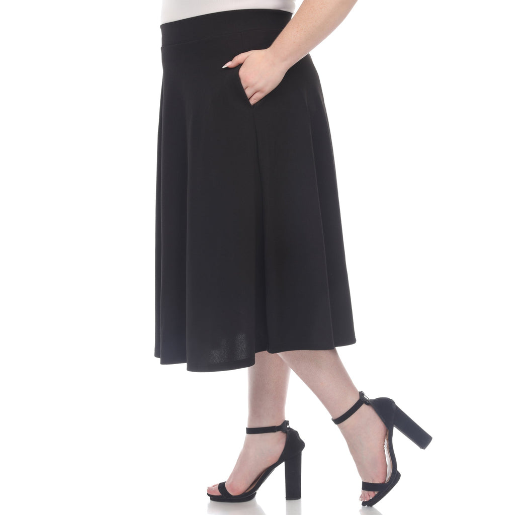 Tasmin' Flare Midi Skirts - Plus