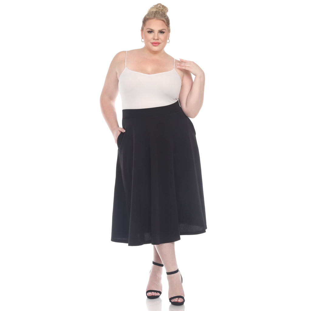 Tasmin' Flare Midi Skirts - Plus