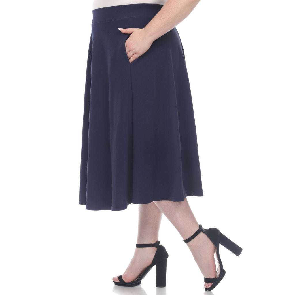 Tasmin' Flare Midi Skirts - Plus