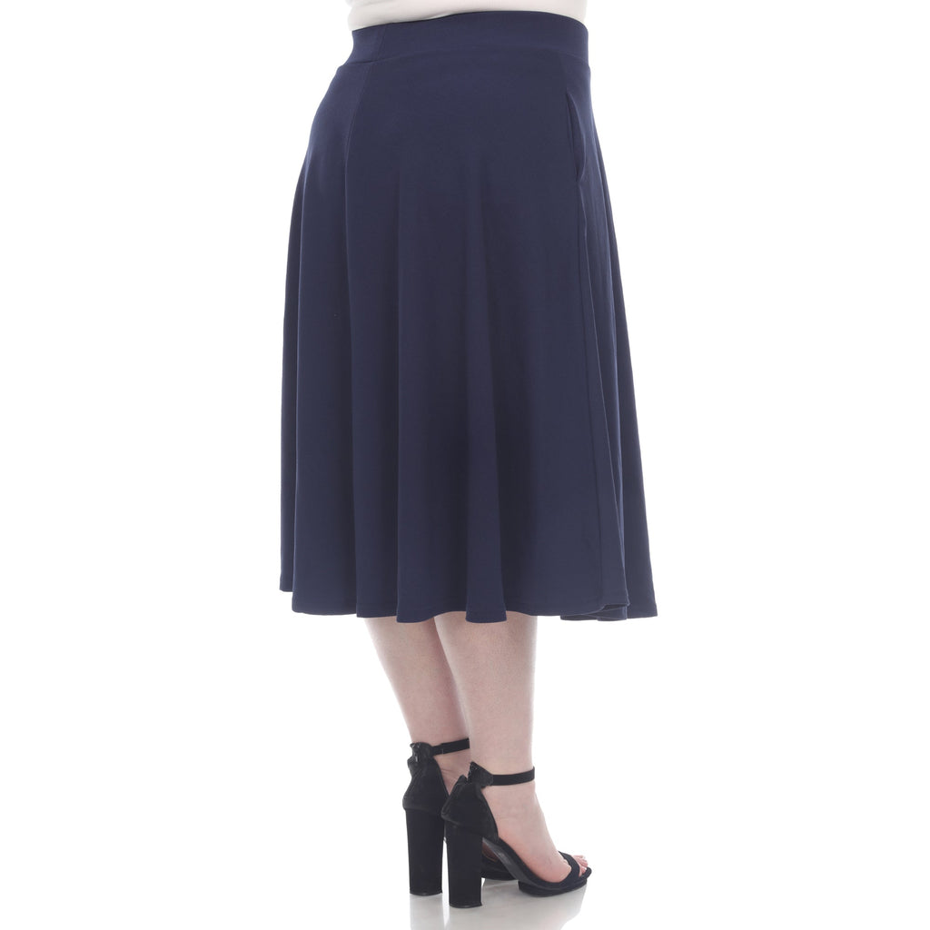 Tasmin' Flare Midi Skirts - Plus