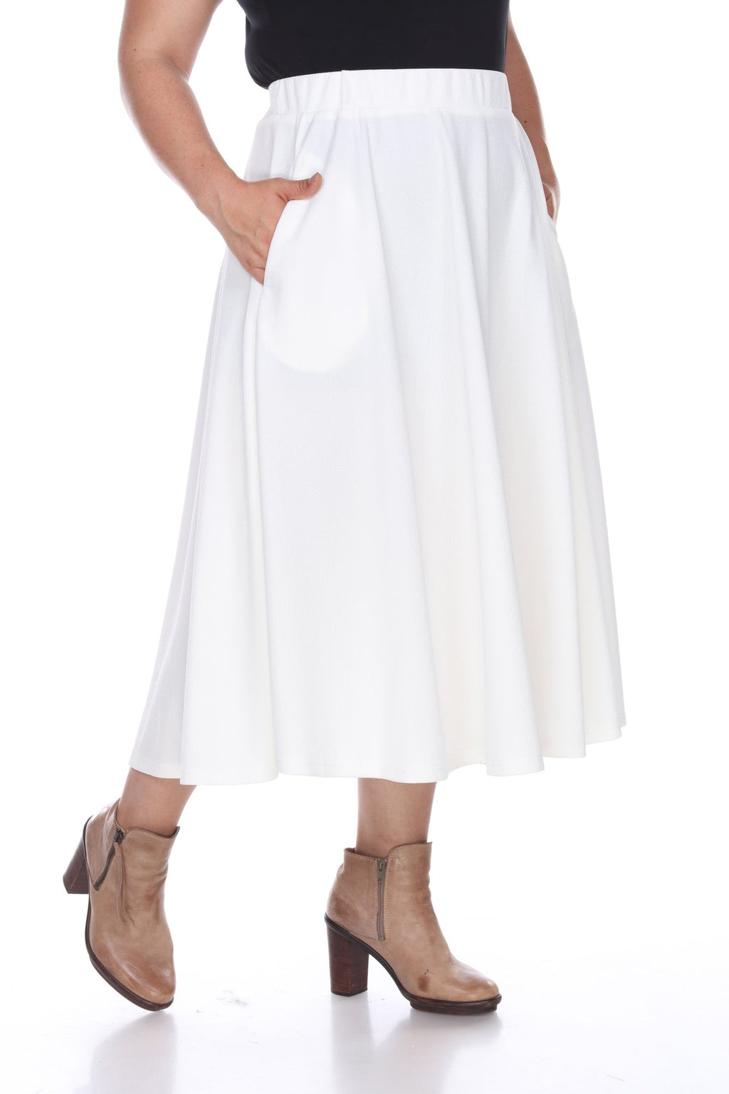 Tasmin' Flare Midi Skirts - Plus