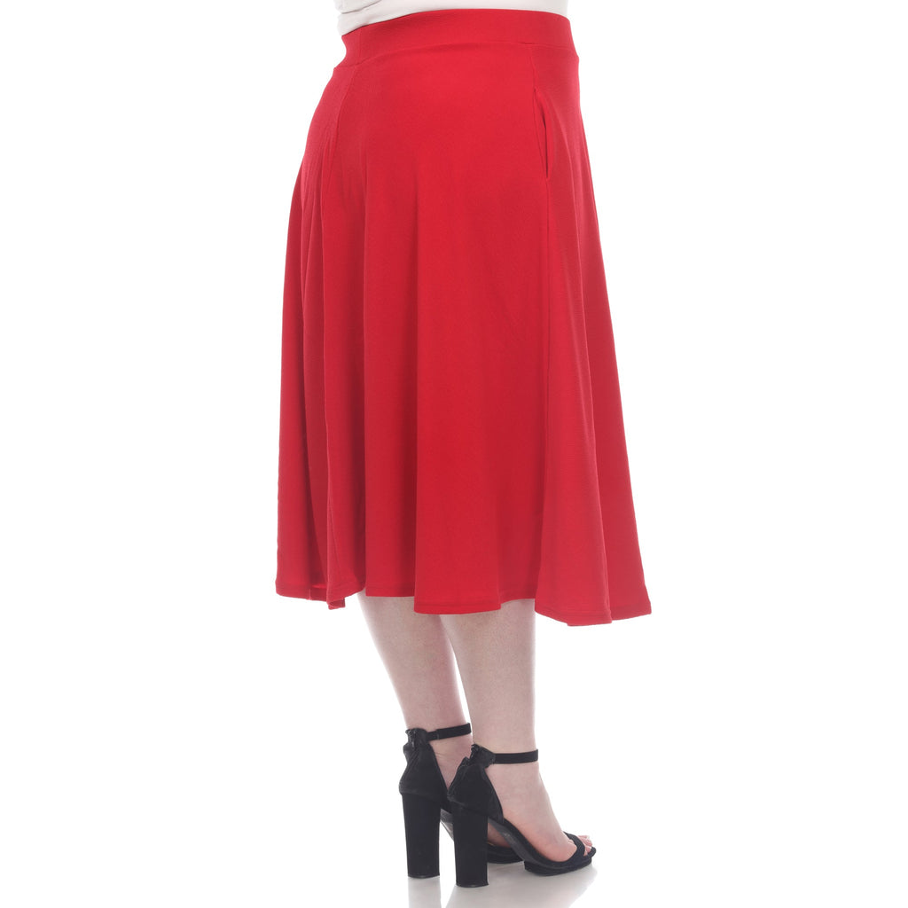 Tasmin' Flare Midi Skirts - Plus