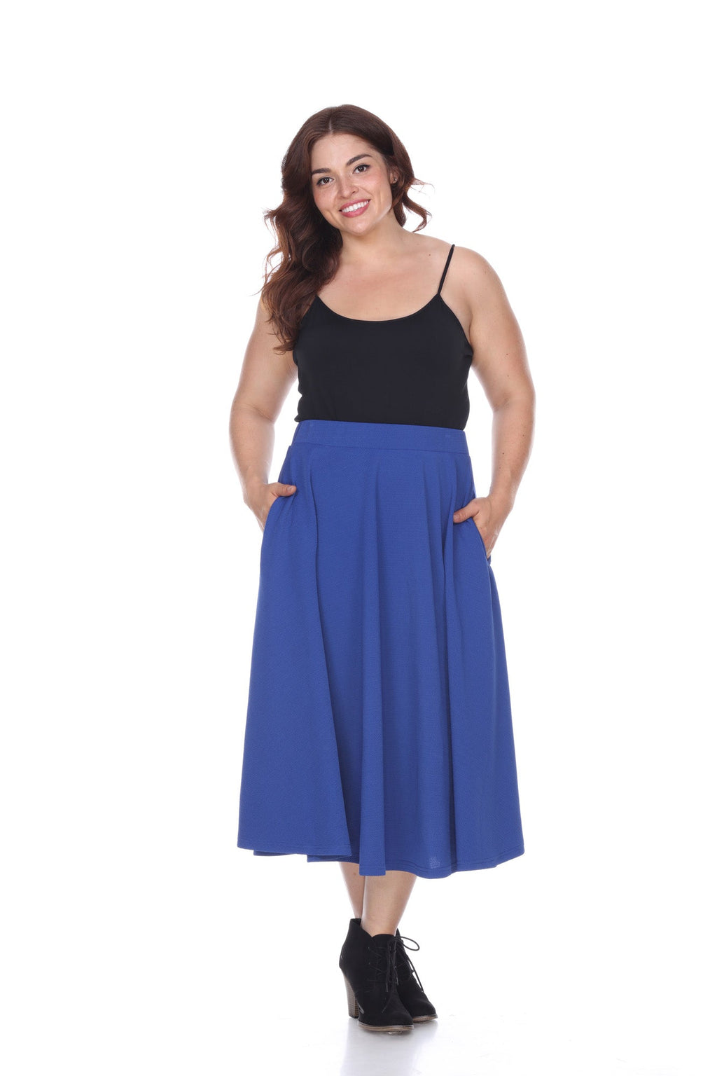 Tasmin' Flare Midi Skirts - Plus