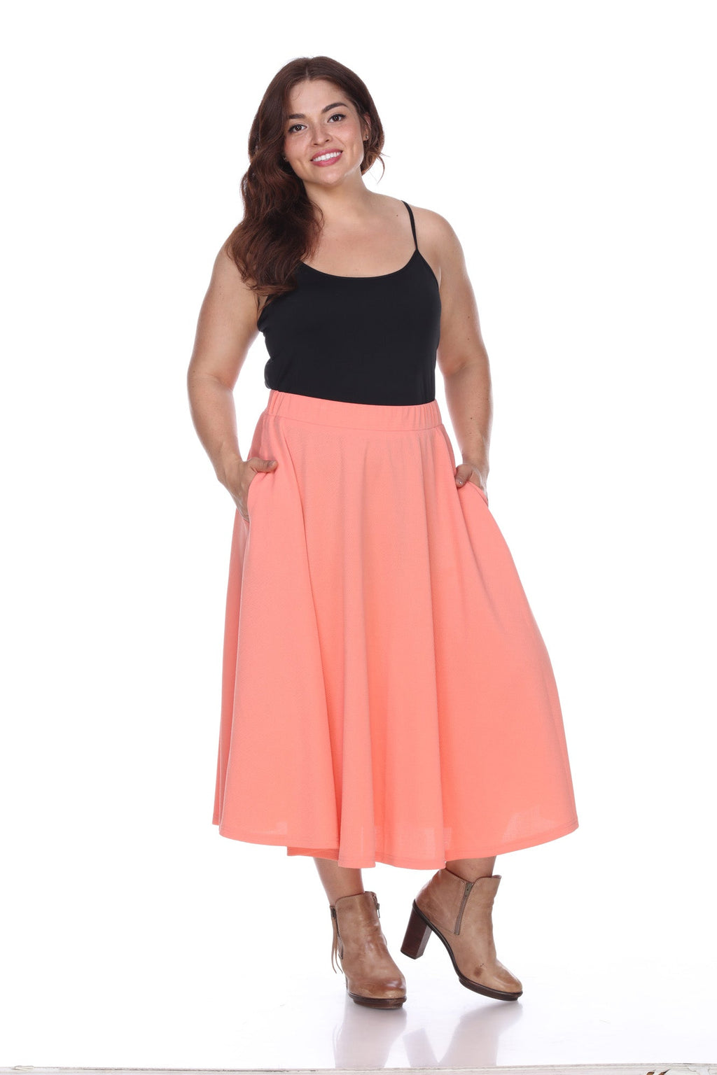 Tasmin' Flare Midi Skirts - Plus