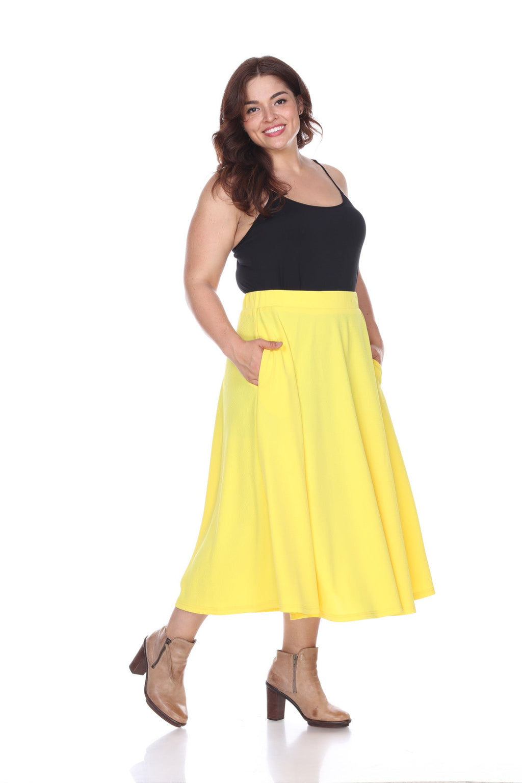 Tasmin' Flare Midi Skirts - Plus