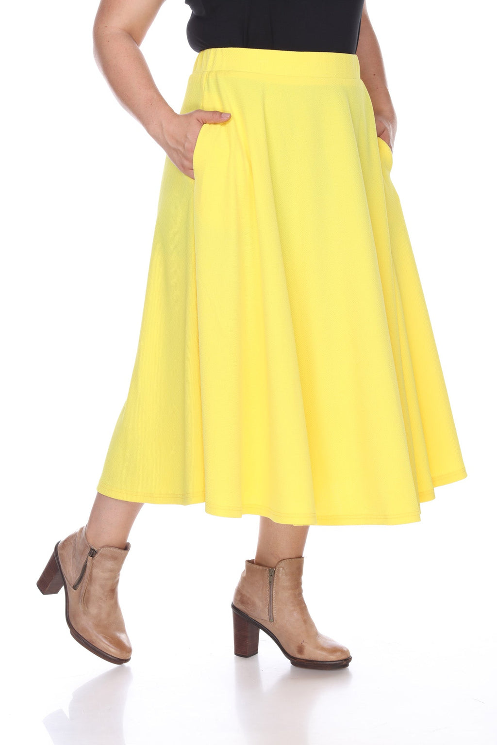 Tasmin' Flare Midi Skirts - Plus