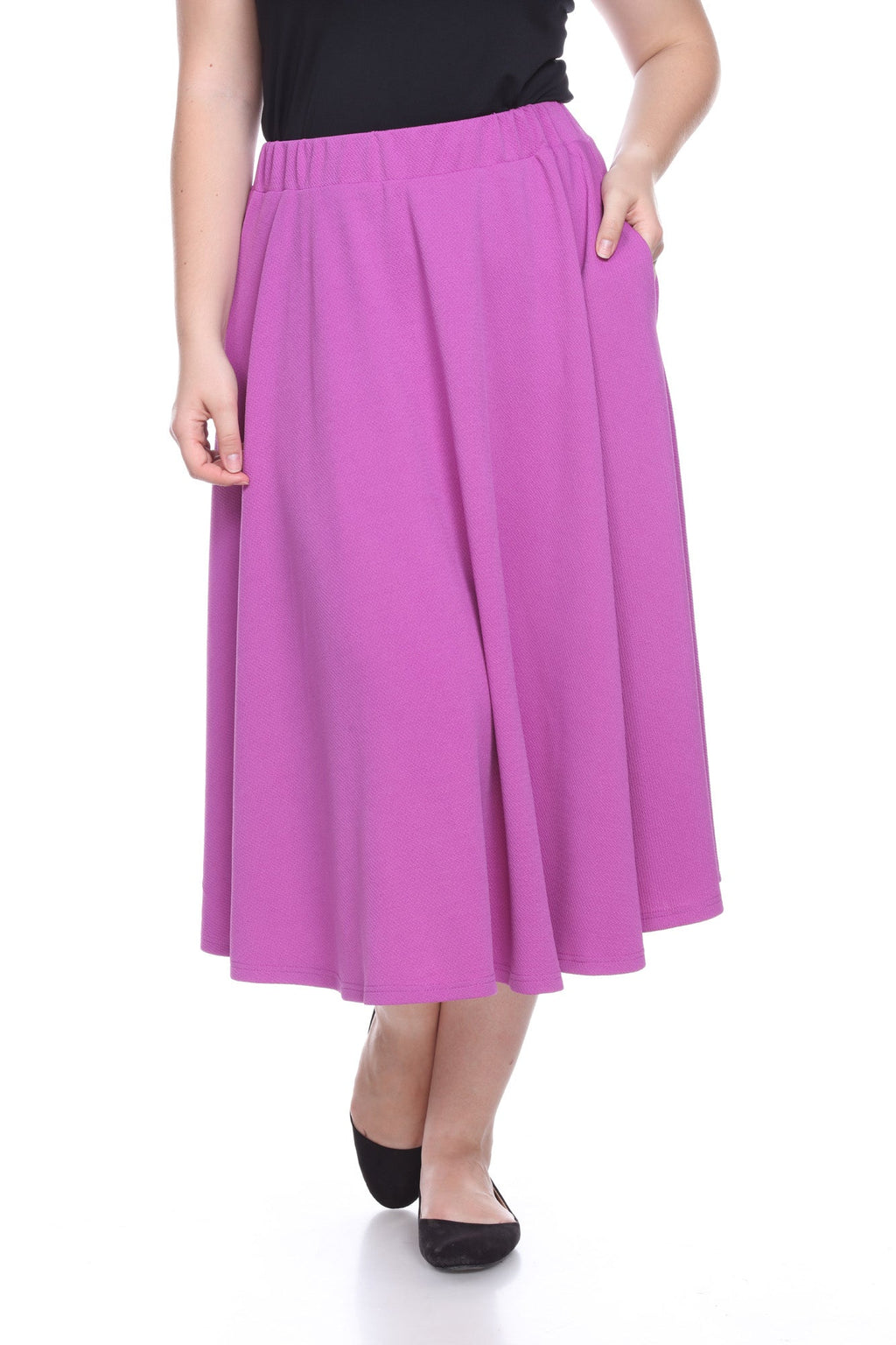 Tasmin' Flare Midi Skirts - Plus