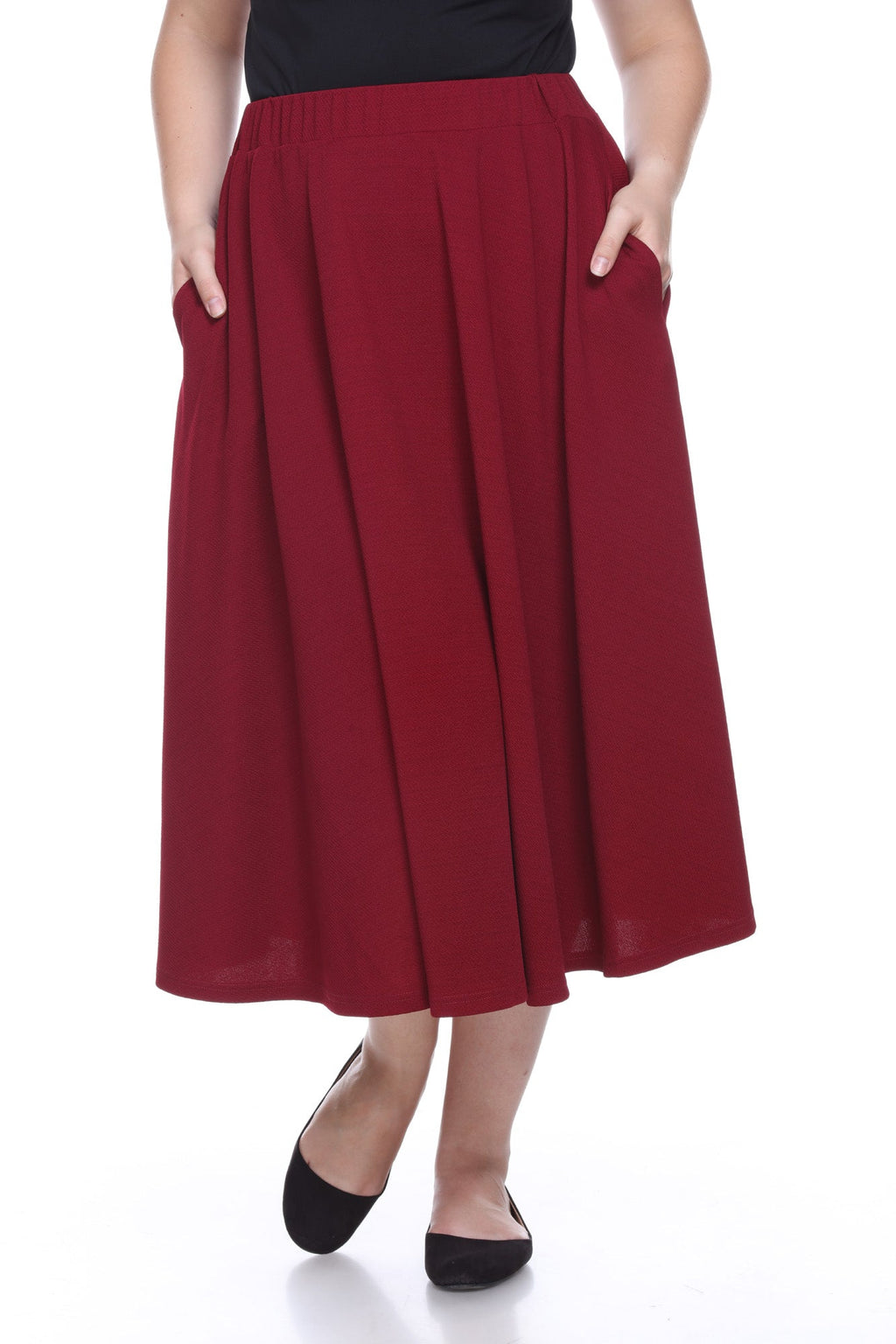 Tasmin' Flare Midi Skirts - Plus