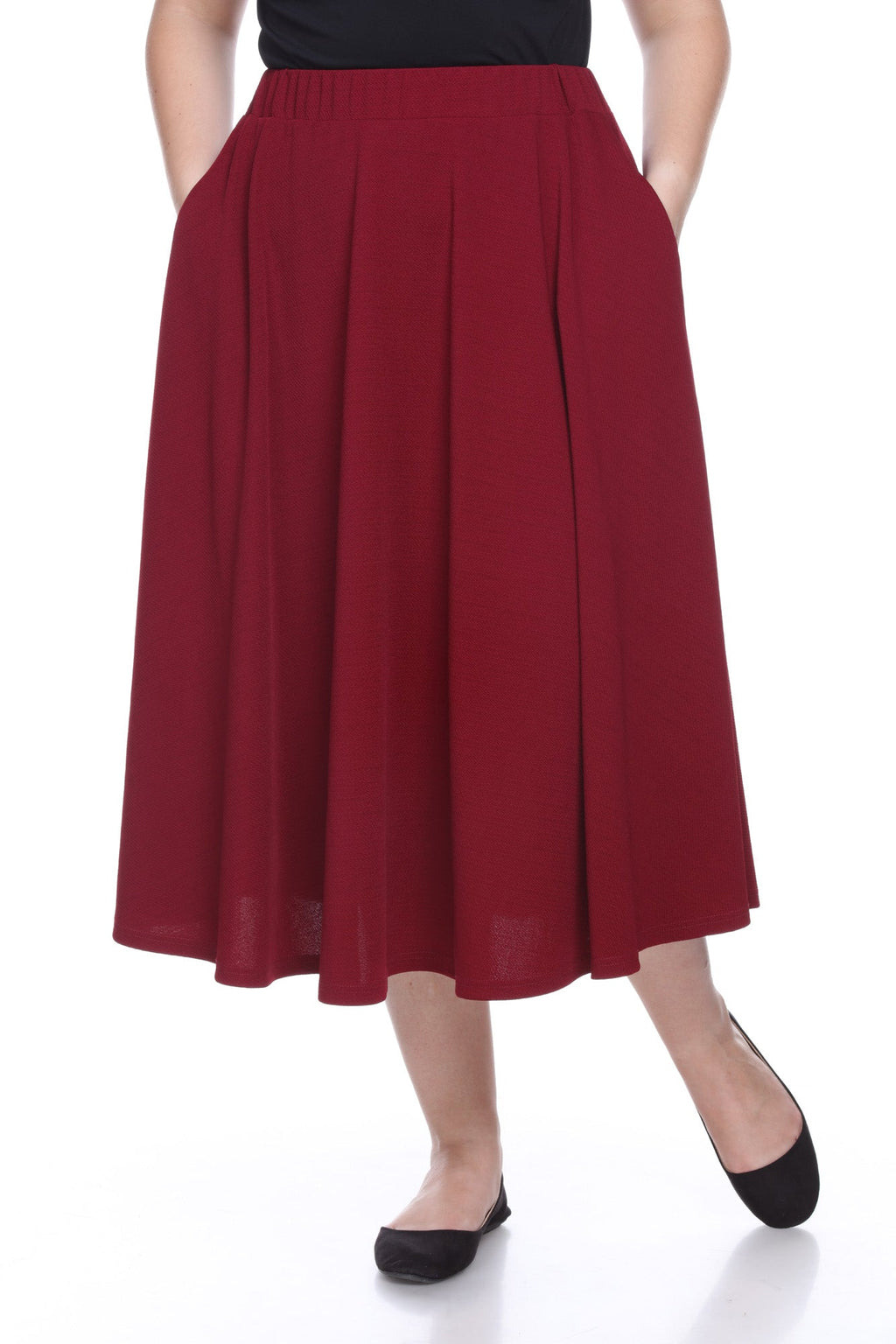 Tasmin' Flare Midi Skirts - Plus