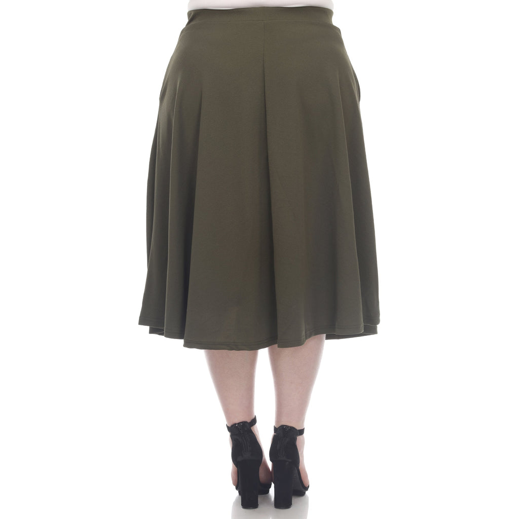 Tasmin' Flare Midi Skirts - Plus