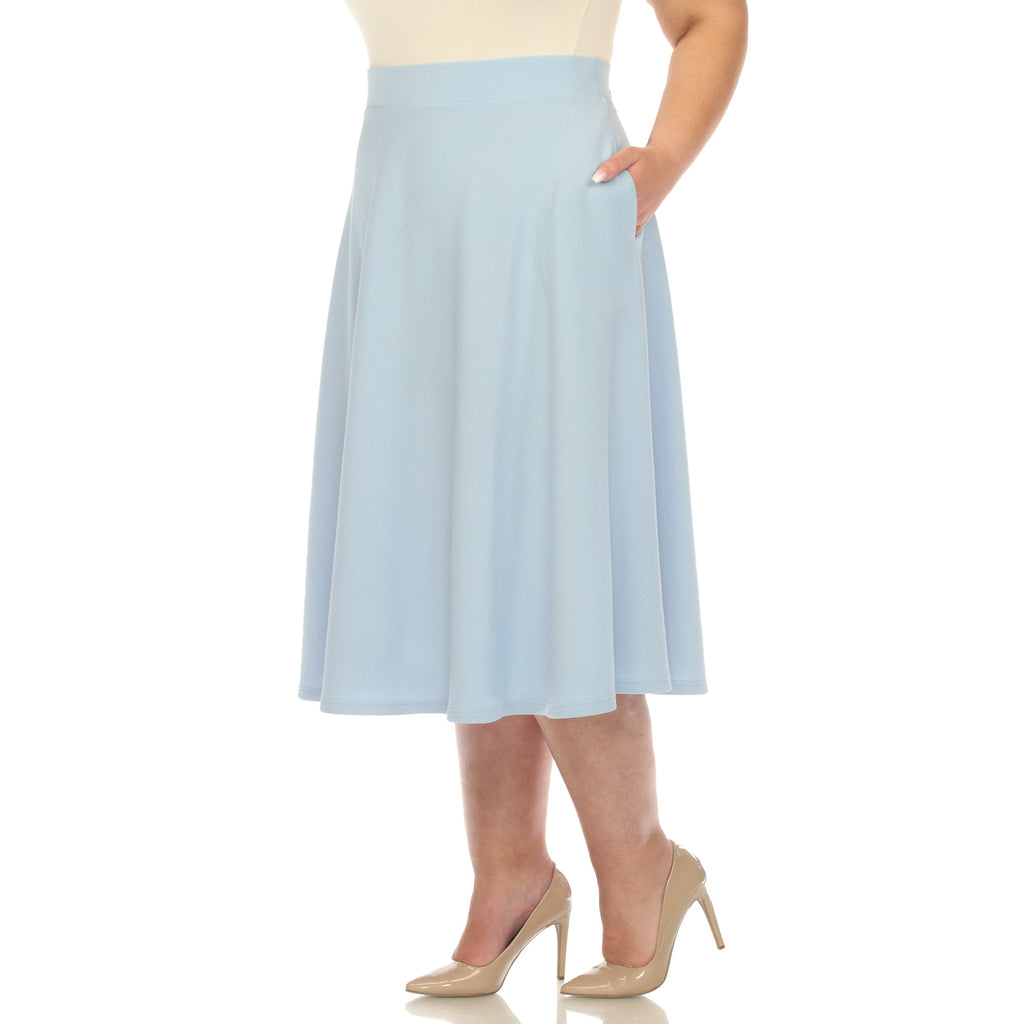 Tasmin' Flare Midi Skirts - Plus