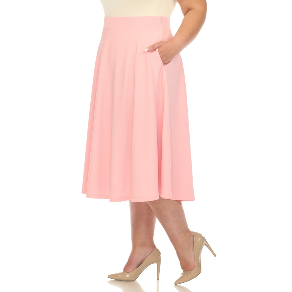 Tasmin' Flare Midi Skirts - Plus