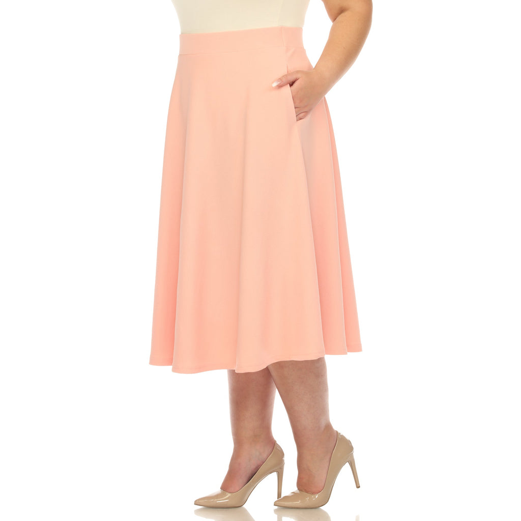 Tasmin' Flare Midi Skirts - Plus