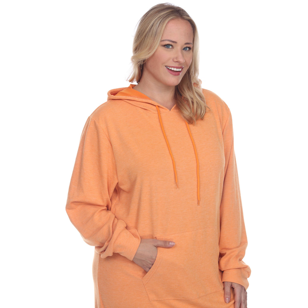 Hoodie Sweatshirt Dress - Plus (7 colors Available)