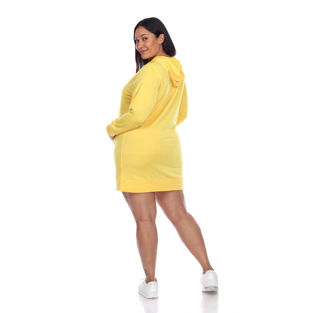 Hoodie Sweatshirt Dress - Plus (7 colors Available)