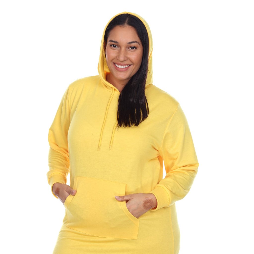 Hoodie Sweatshirt Dress - Plus (7 colors Available)