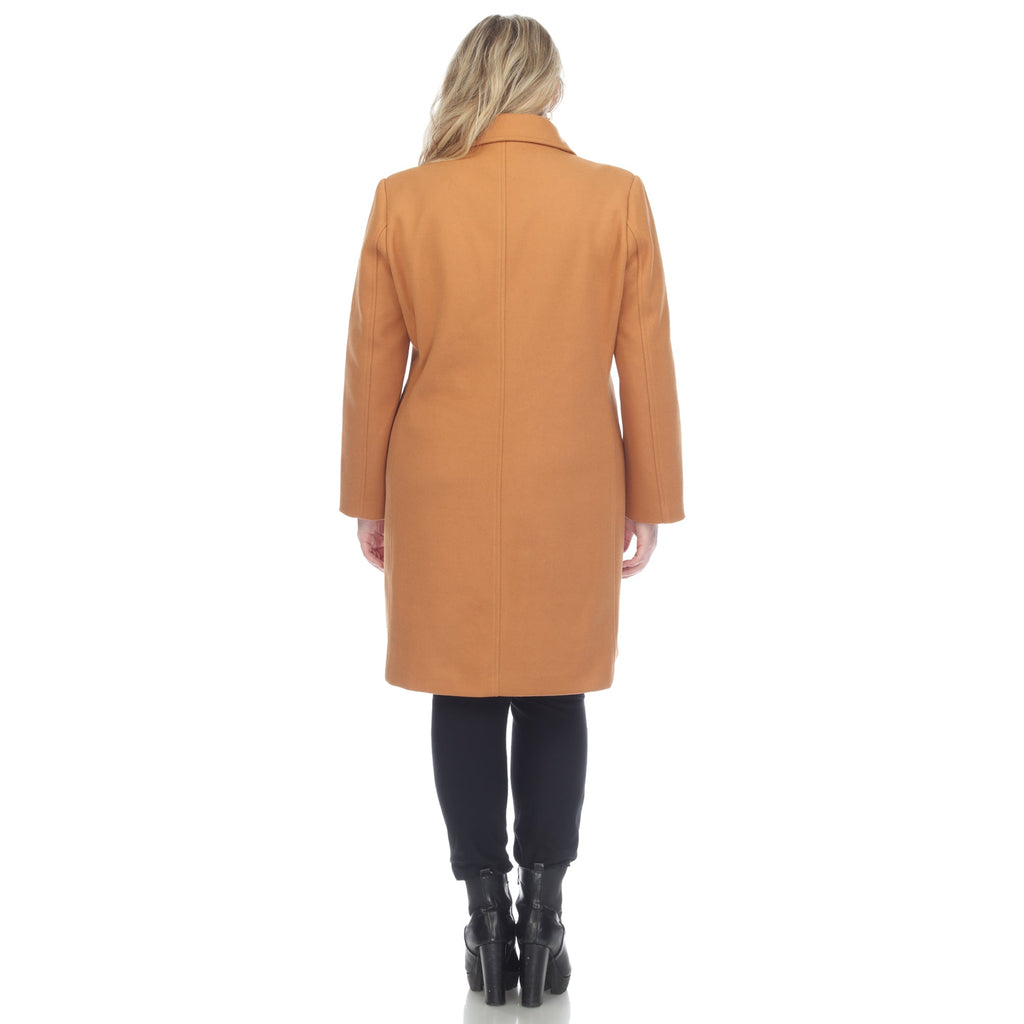 White Mark Women's Classic Walker Coat - Plus