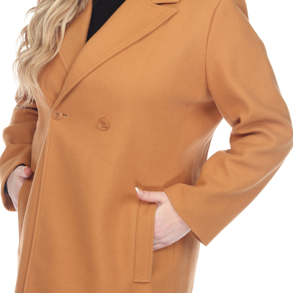 White Mark Women's Classic Walker Coat - Plus