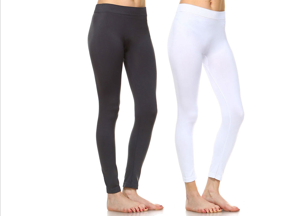 Super Stretch Pack of 2 Solid Leggings (5 Colors Asst Available)