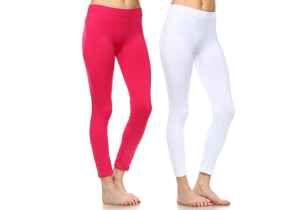 Super Stretch Pack of 2 Solid Leggings (5 Colors Asst Available)