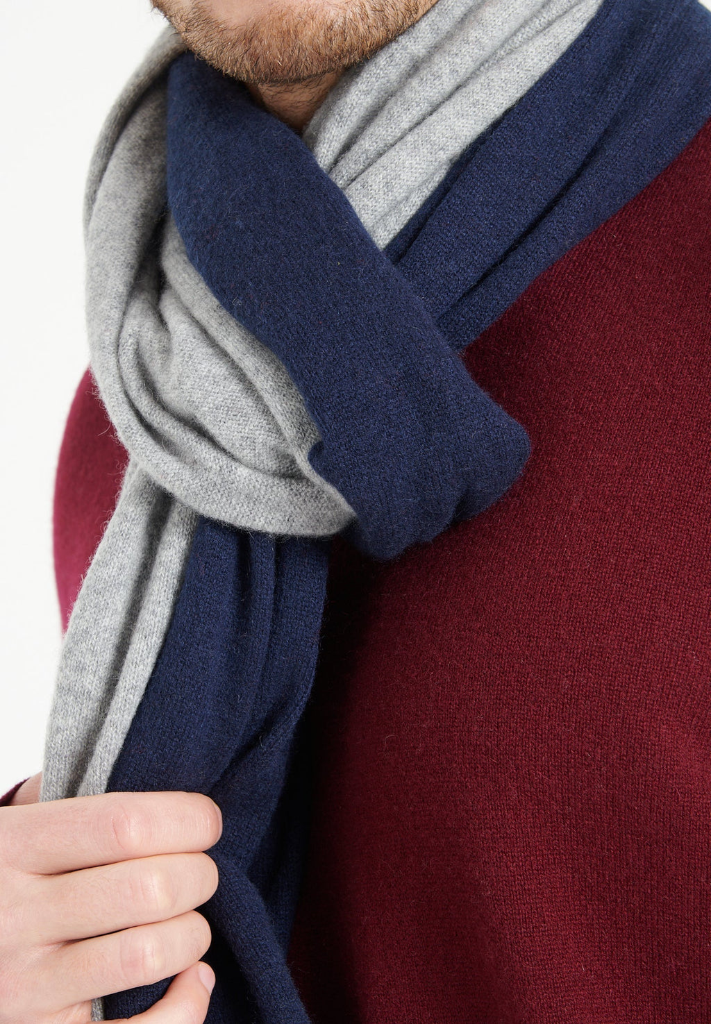 Light grey cashmere scarf