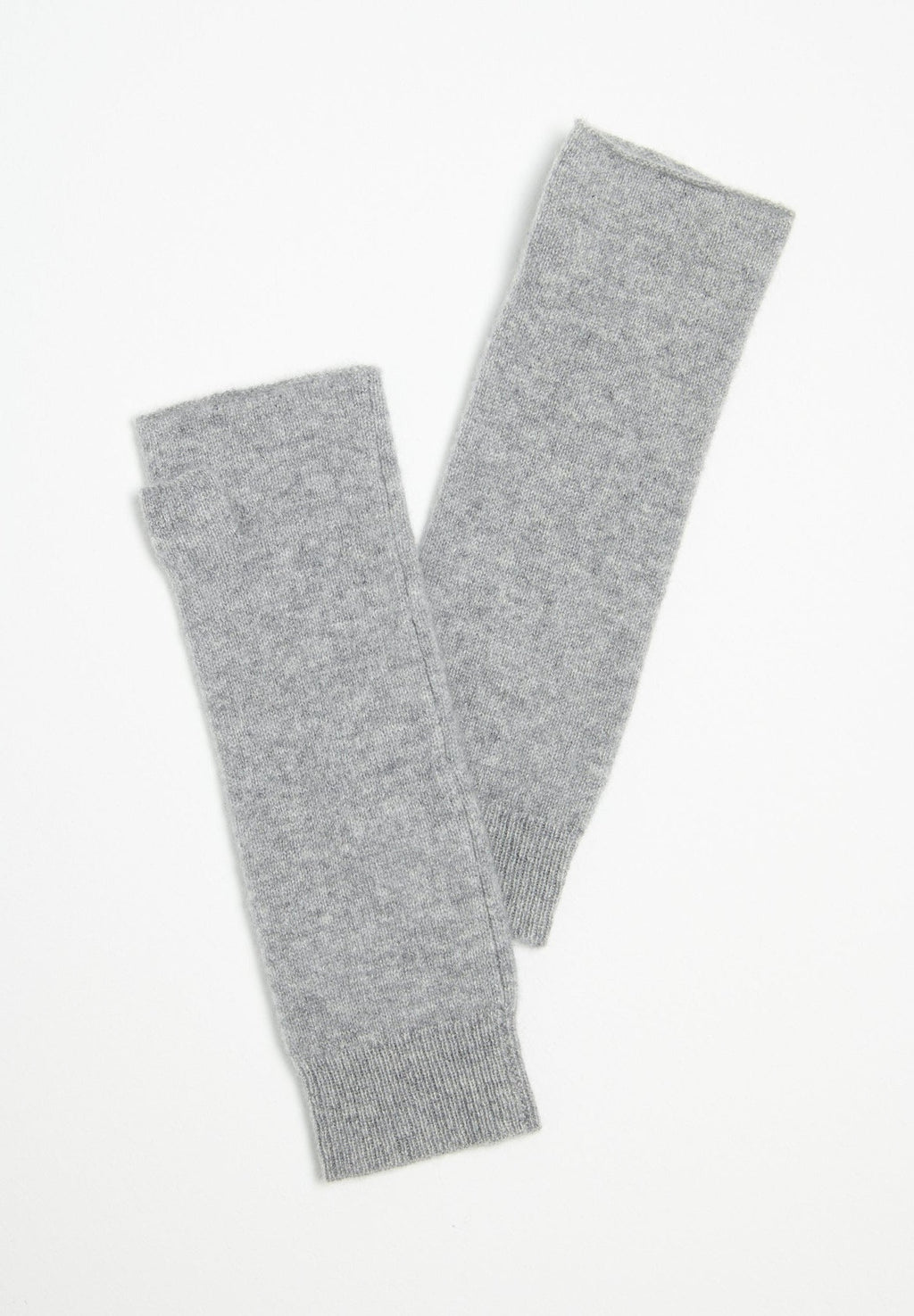 Light grey cashmere mittens