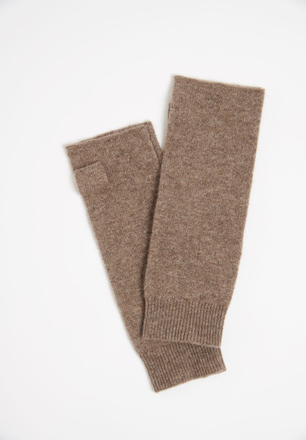 Taupe cashmere mittens