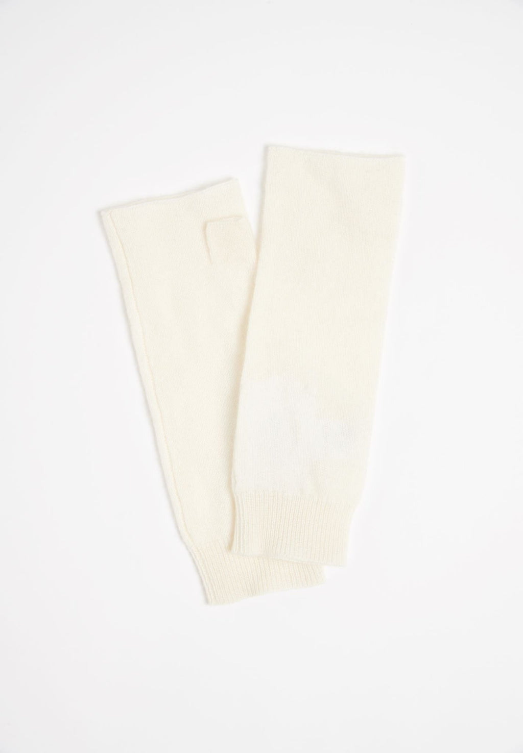 Off white cashmere mittens