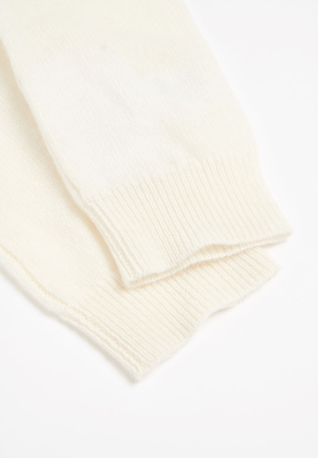 Off white cashmere mittens