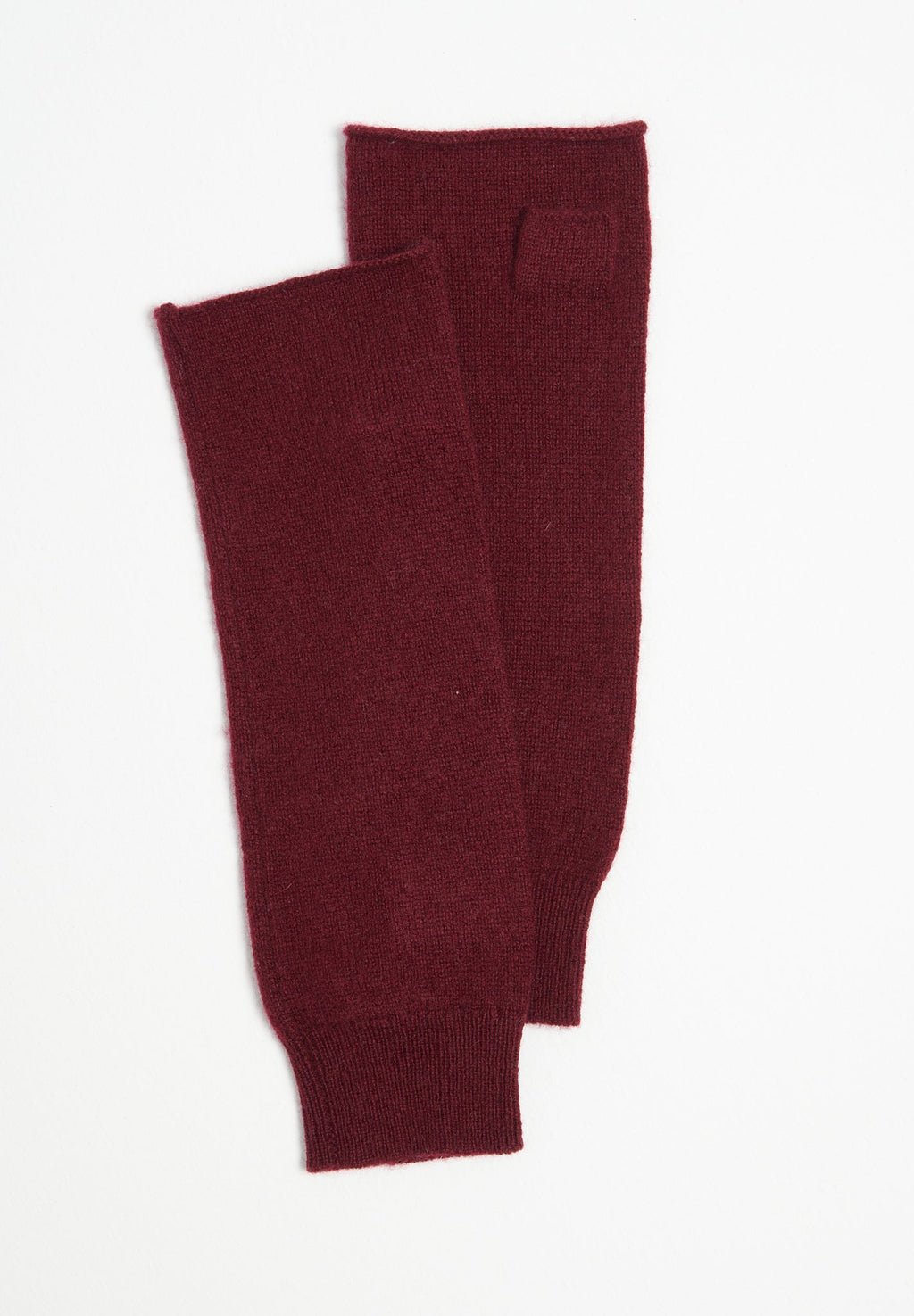 Burgundy red cashmere mittens