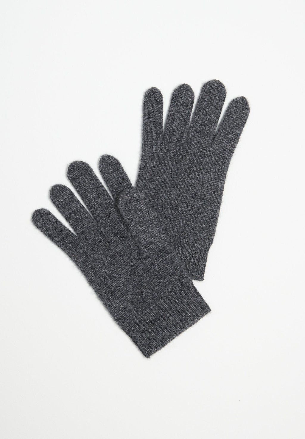 Anthracite grey 4-thread cashmere gloves