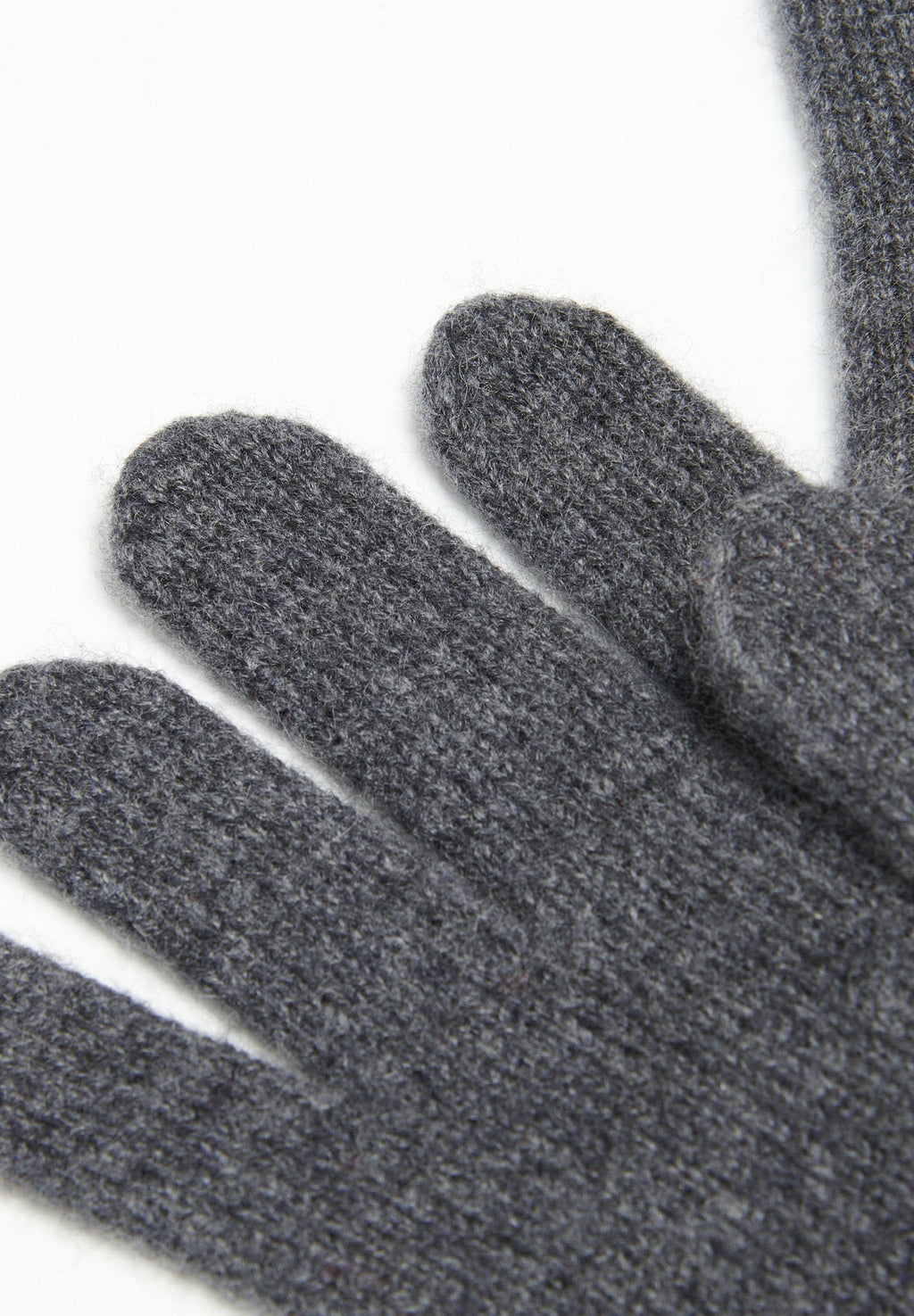 Anthracite grey 4-thread cashmere gloves