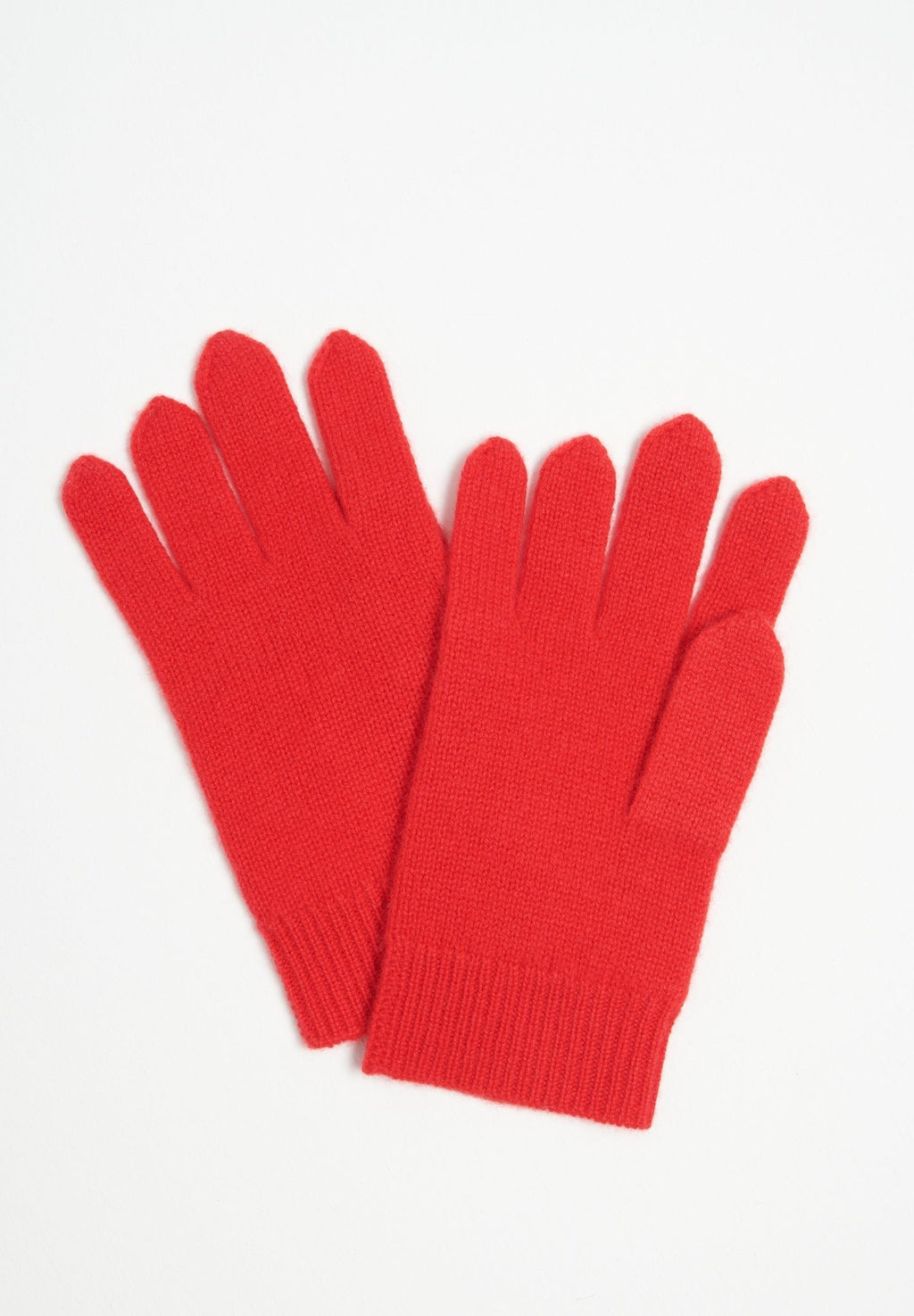 Red 4-thread cashmere gloves