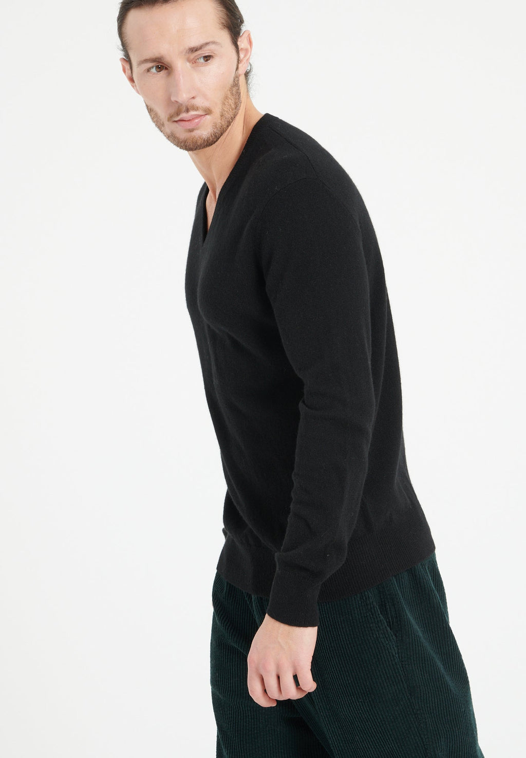 LUKE 1 V-neck cashmere sweater black